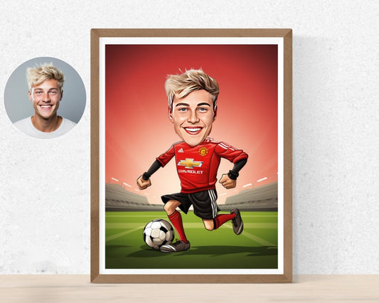 Personalised Man United Caricature