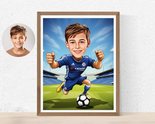 Personalised FC Chelsea Caricature