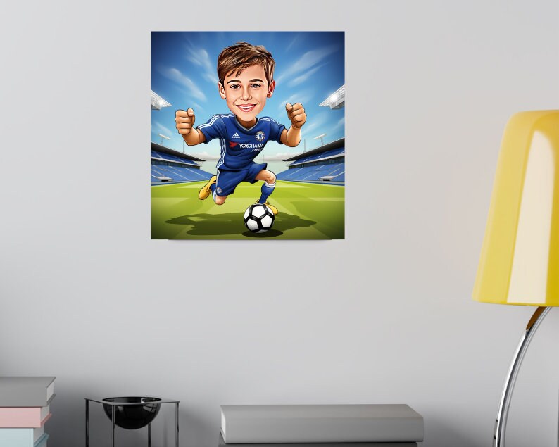 Personalised FC Chelsea Caricature