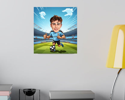 Personalised Man City Caricature