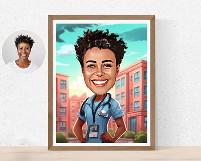 Personalised Nurse Caricature