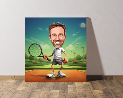 Personalised Tennis Caricature