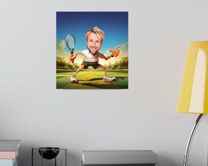 Personalised Tennis Caricature