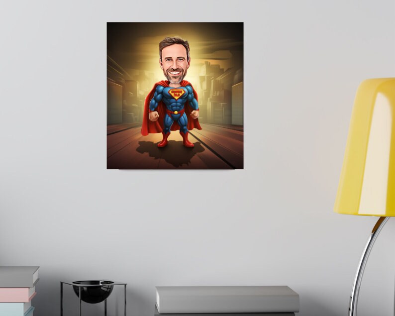 Personalised Superdad Caricature
