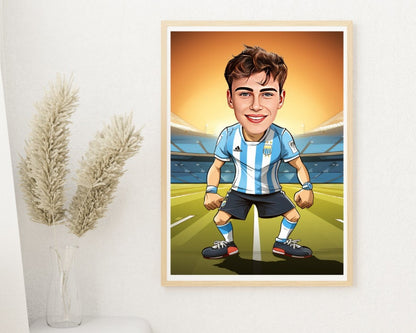 Personalised Argentina Caricature
