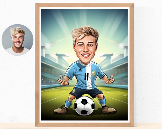 Personalised Argentina Caricature