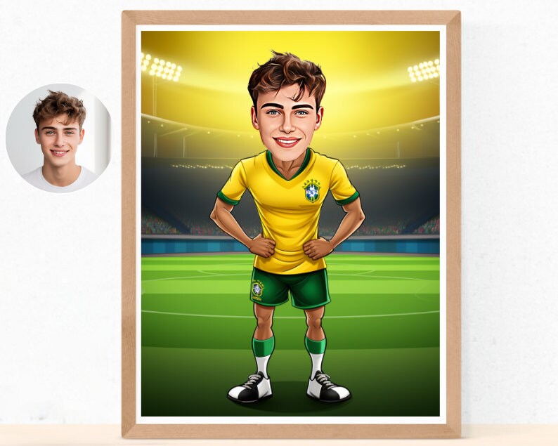 Personalised Brazil Caricature