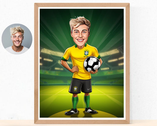 Personalised Brazil Caricature