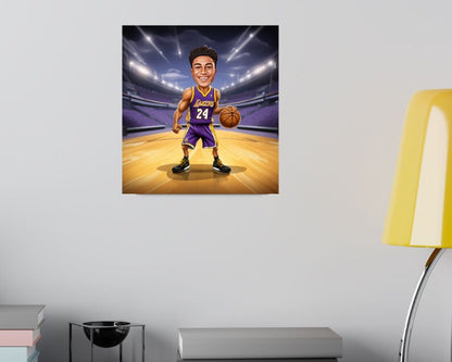 Personalised Lakers Caricature