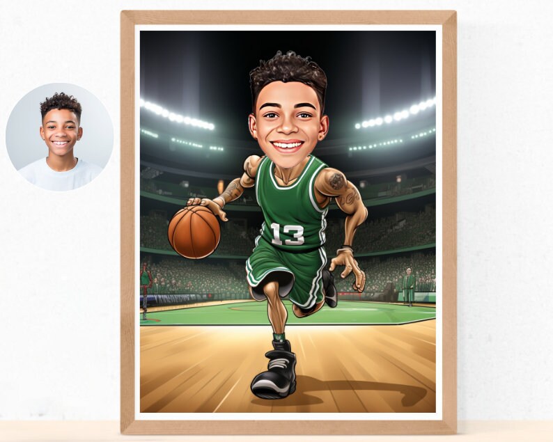 Personalised Celtics Caricature