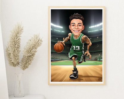 Personalised Celtics Caricature