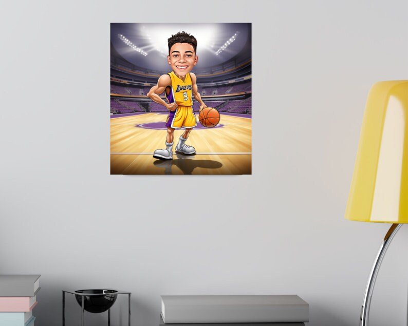 Personalised Lakers Caricature