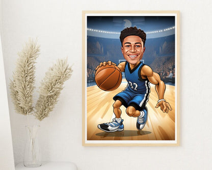 Personalised Timberwolves Caricature