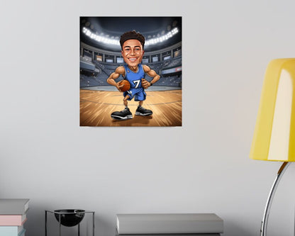 Personalised Timberwolves Caricature