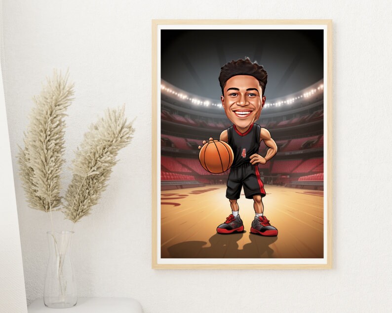 Personalised Raptors Caricature