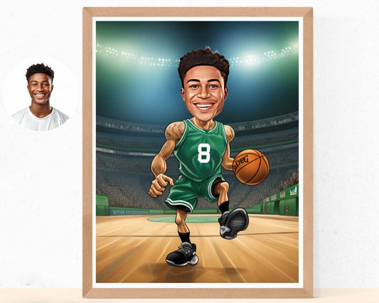 Personalised Celtics Caricature