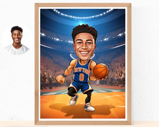 Personalised Knicks Caricature