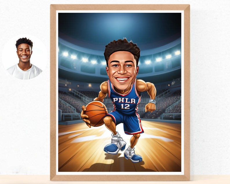 Personalised 76ers Caricature
