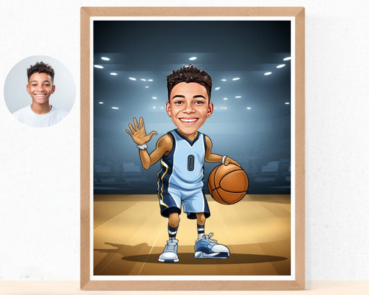 Personalised Grizzlies Caricature