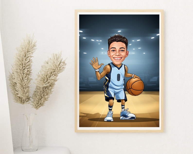 Personalised Grizzlies Caricature