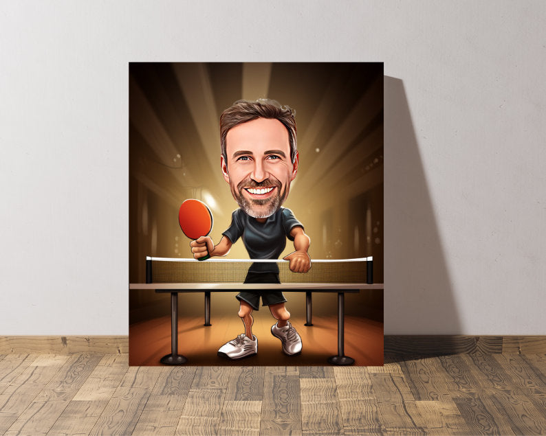 Personalised Table Tennis Caricature