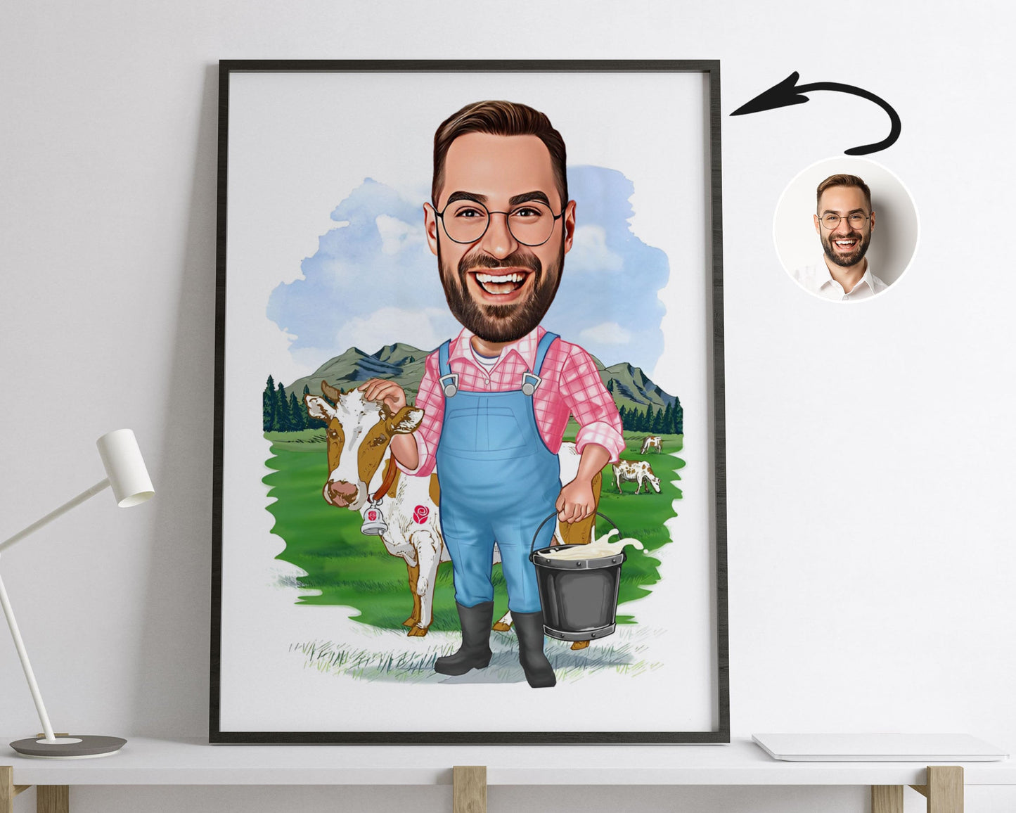 Personalised Farmer Caricature