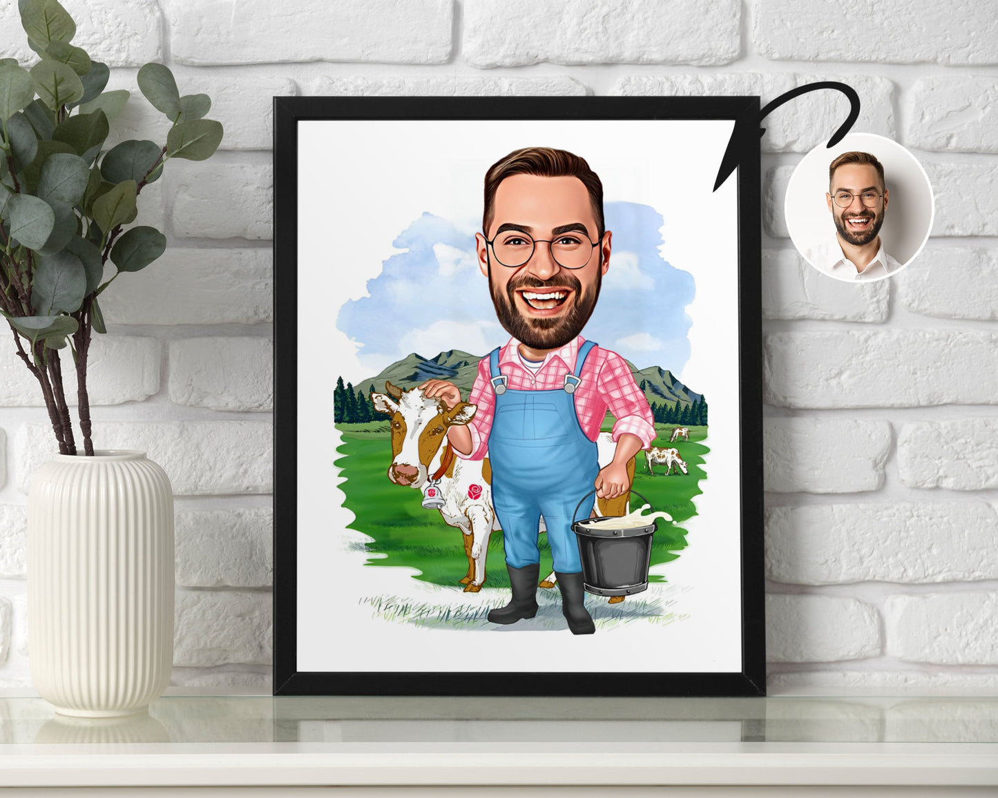 Personalised Farmer Caricature