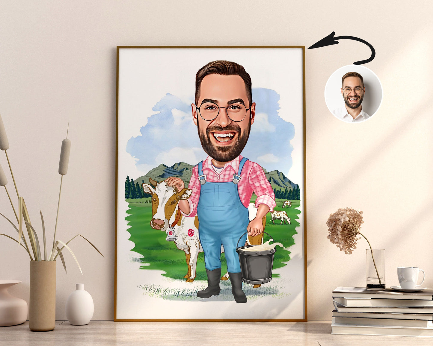 Personalised Farmer Caricature