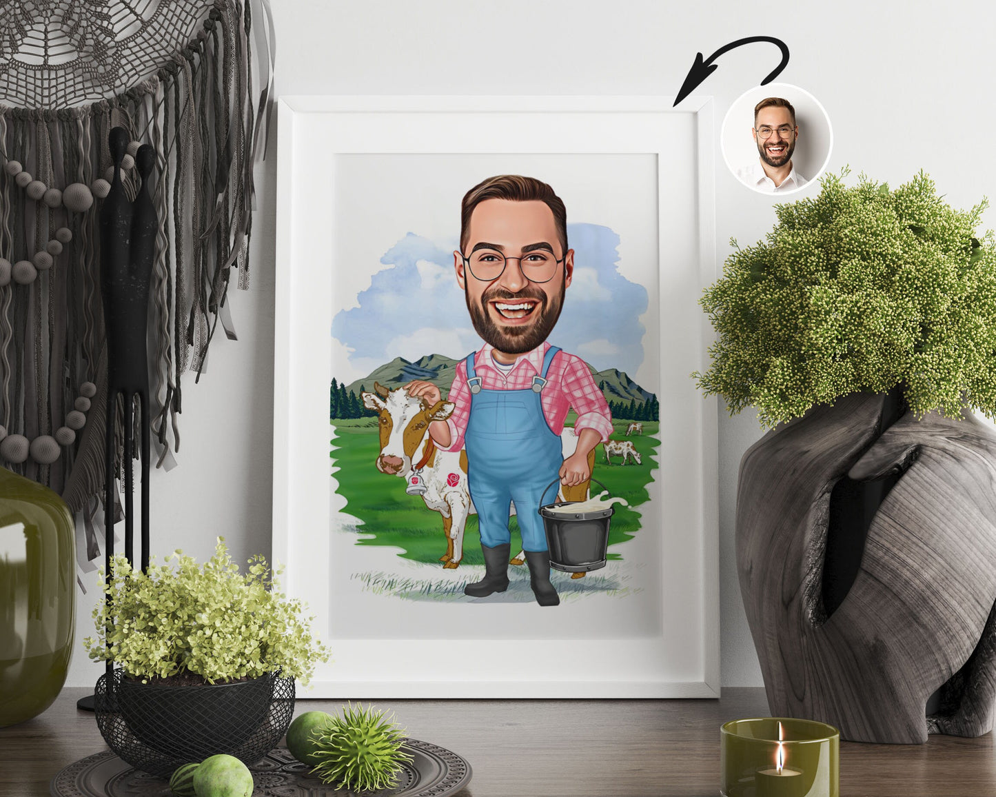 Personalised Farmer Caricature