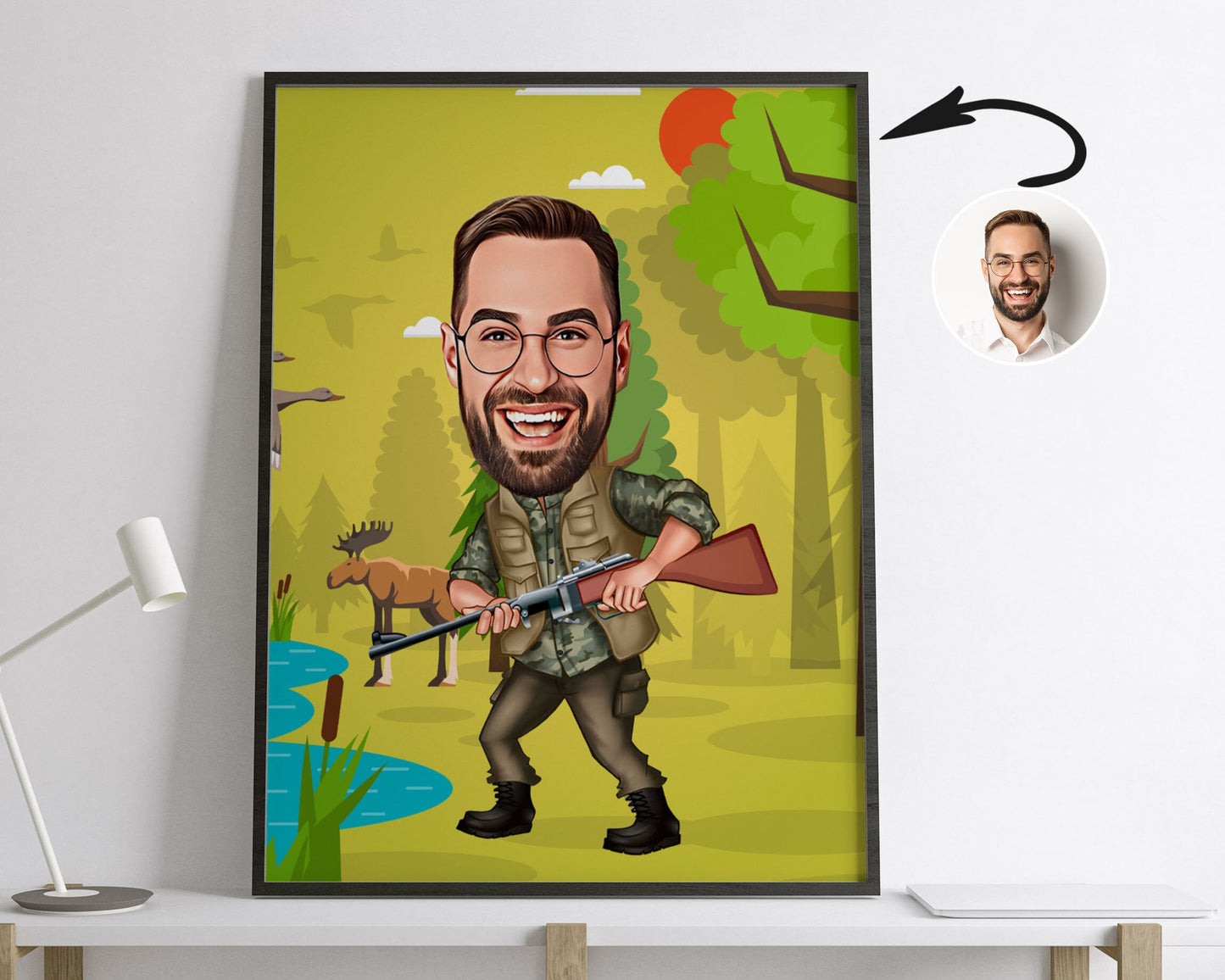 Personalised Hunter Caricature