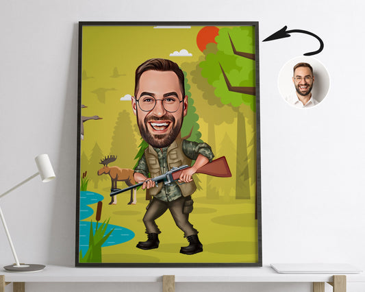 Personalised Hunter Caricature
