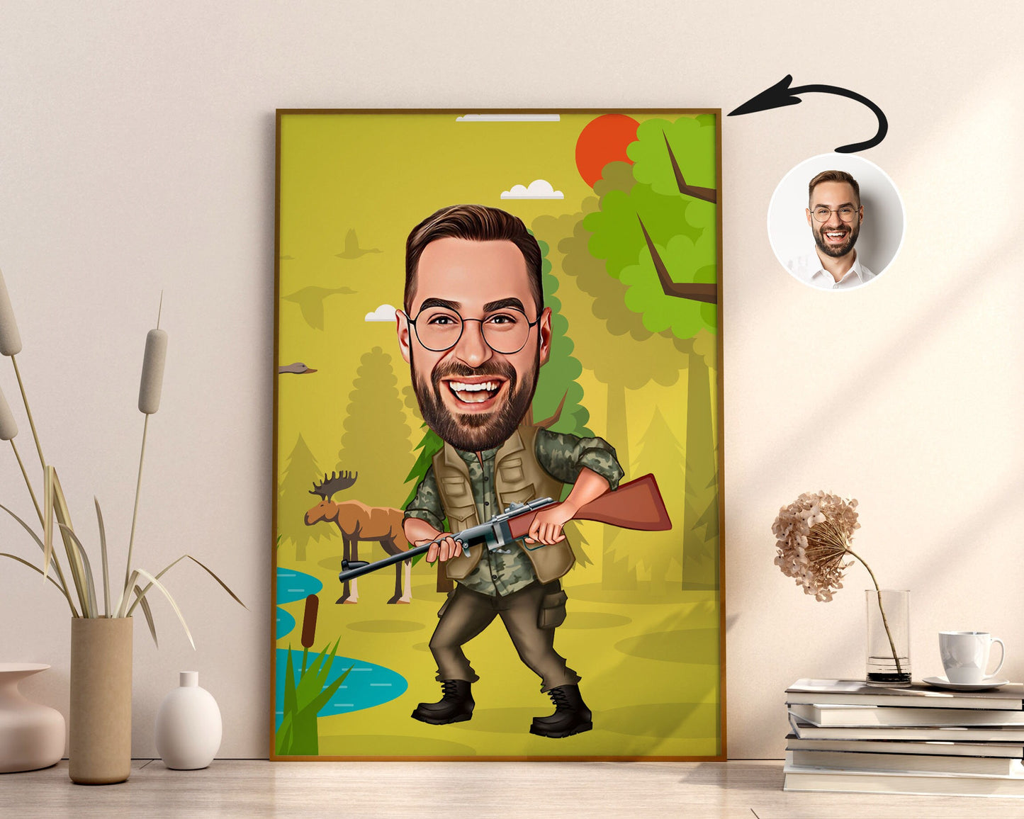 Personalised Hunter Caricature