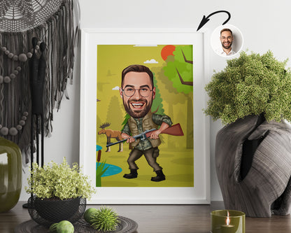 Personalised Hunter Caricature