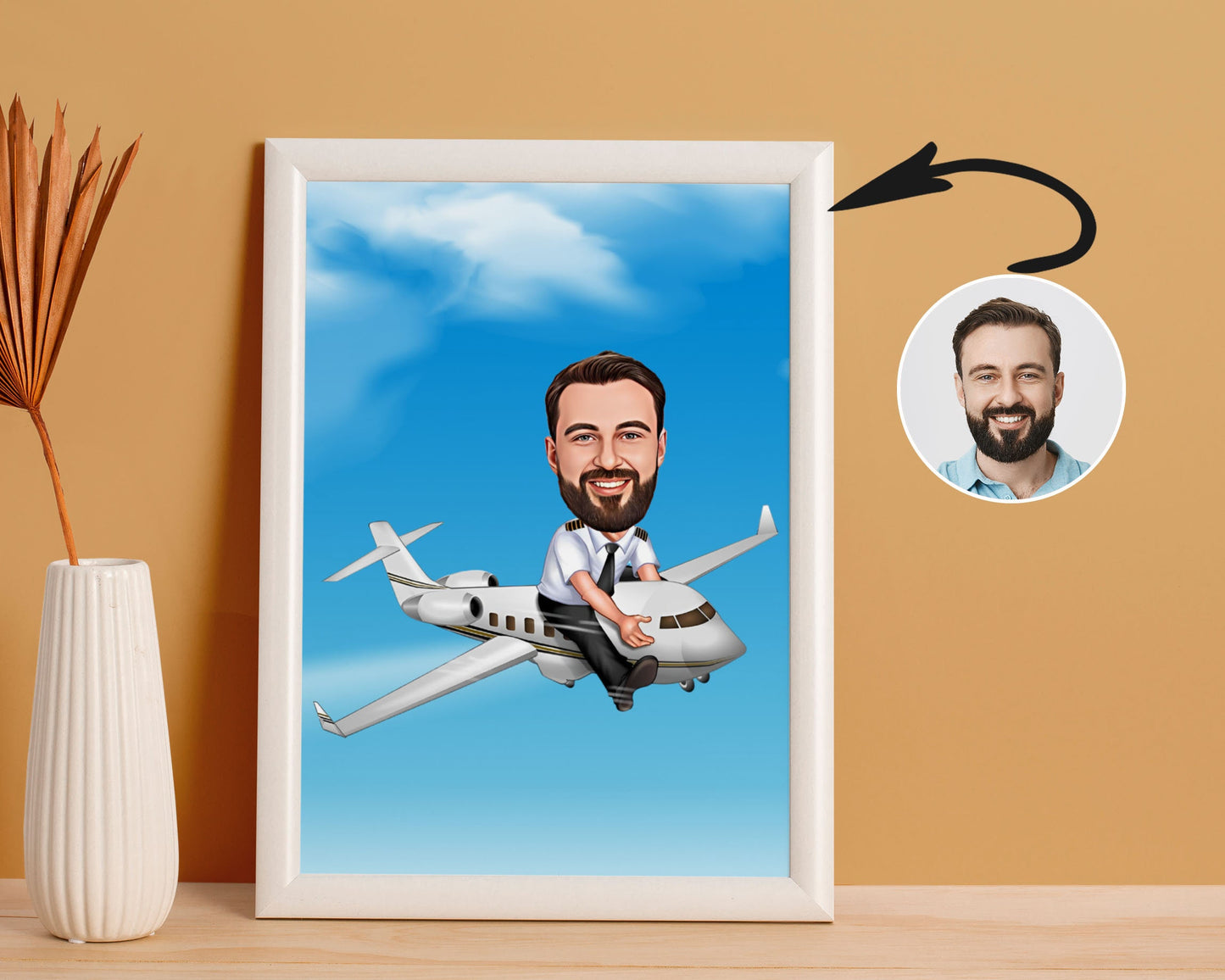 Personalised Pilot Caricature