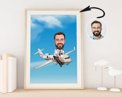 Personalised Pilot Caricature