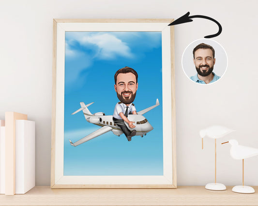 Personalised Pilot Caricature
