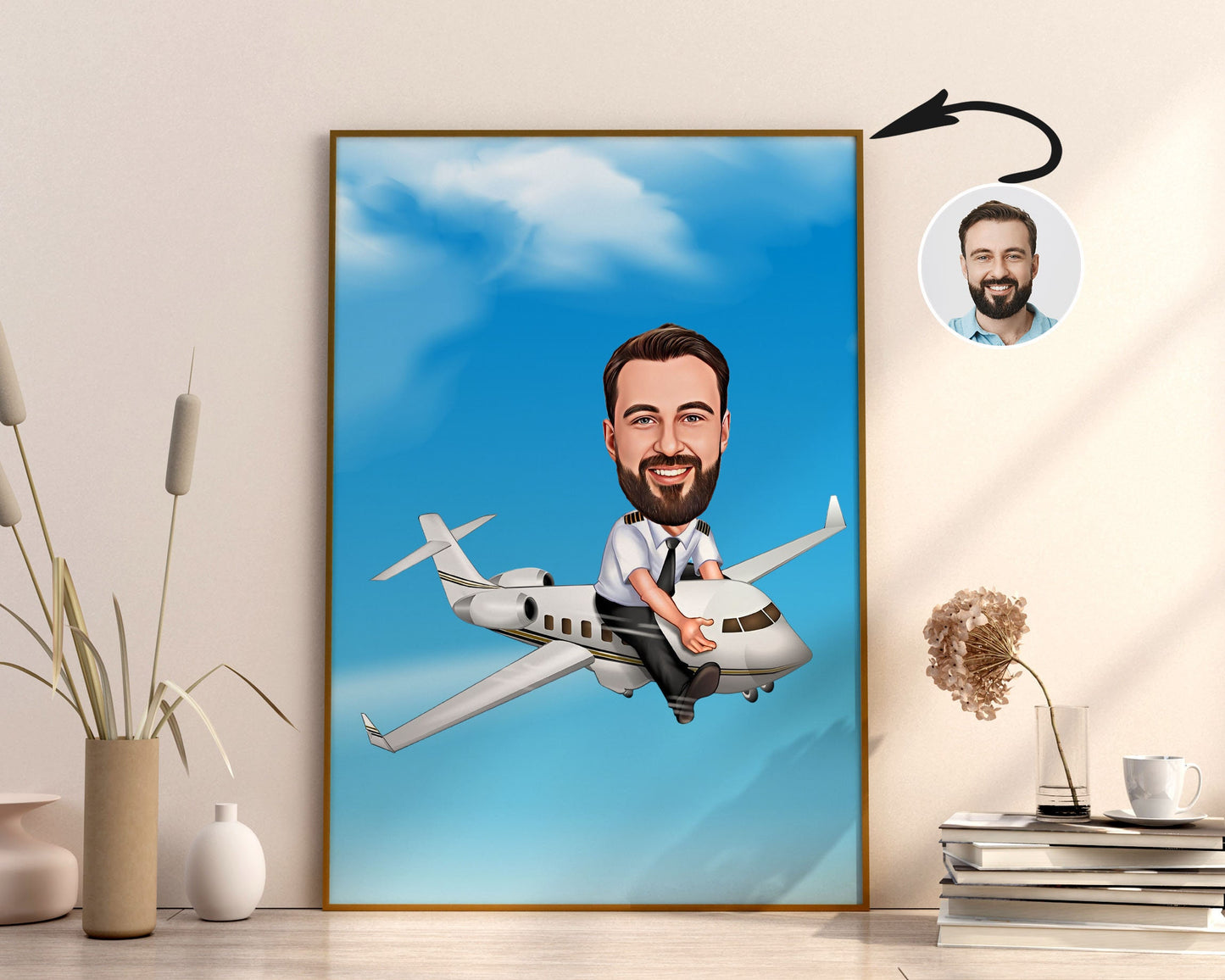 Personalised Pilot Caricature