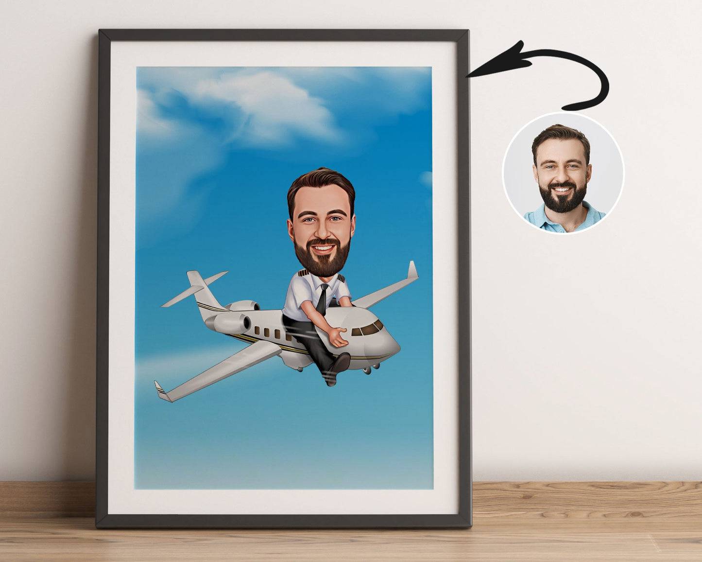 Personalised Pilot Caricature