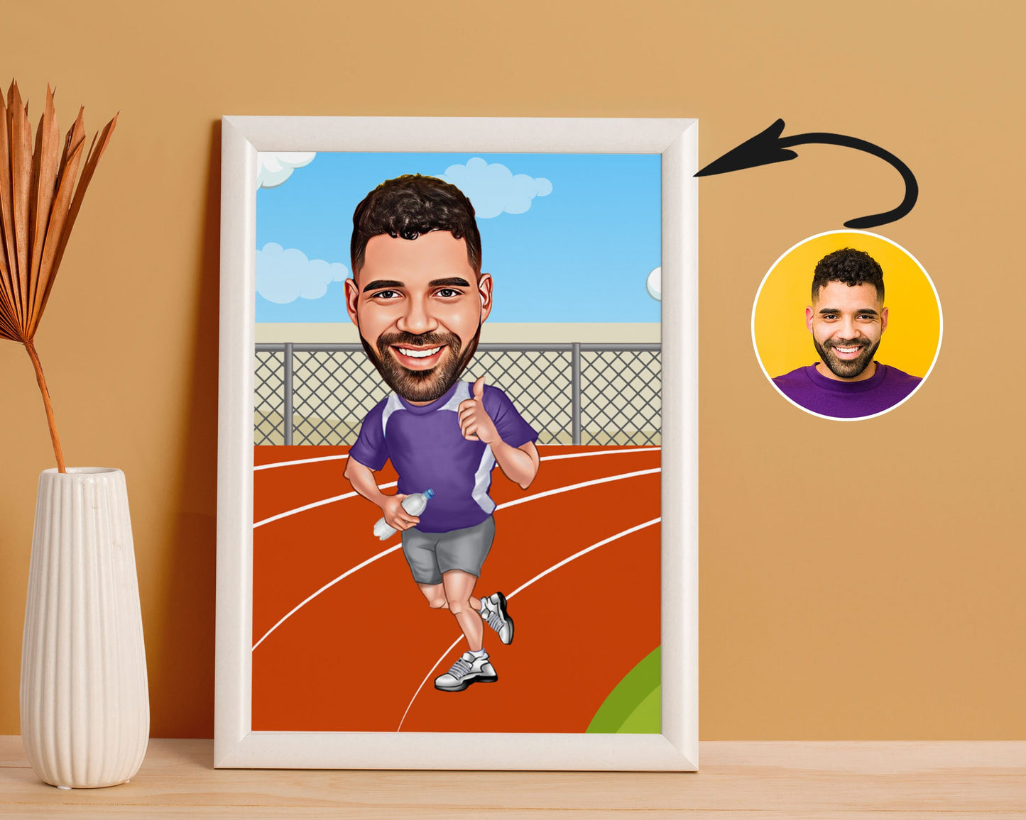 Personalised Runner Caricature