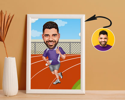 Personalised Runner Caricature