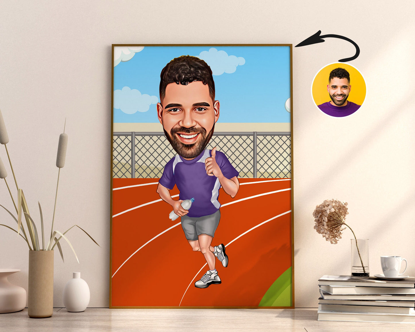 Personalised Runner Caricature