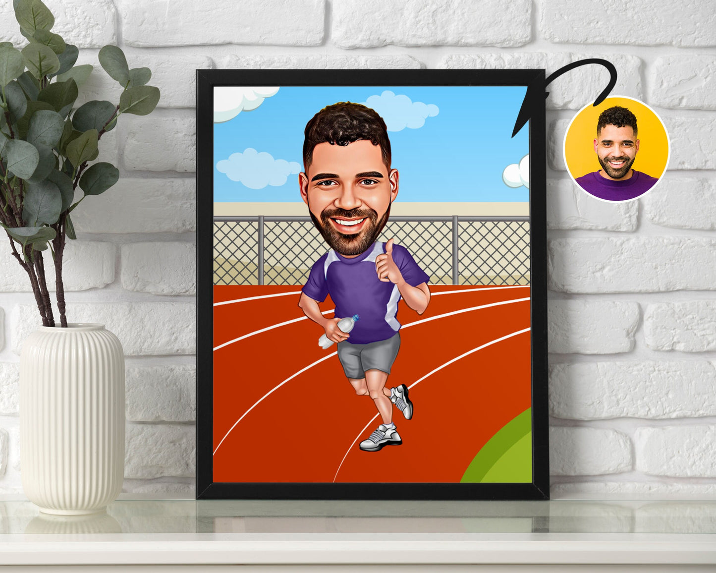 Personalised Runner Caricature