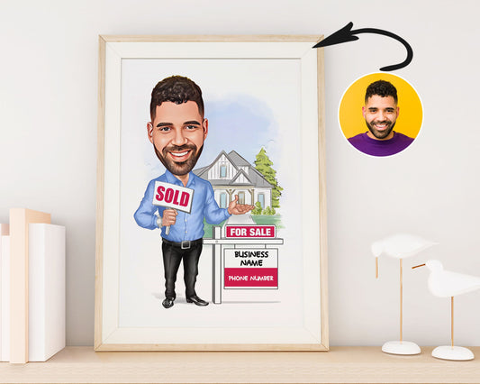 Personalised Realtor Caricature