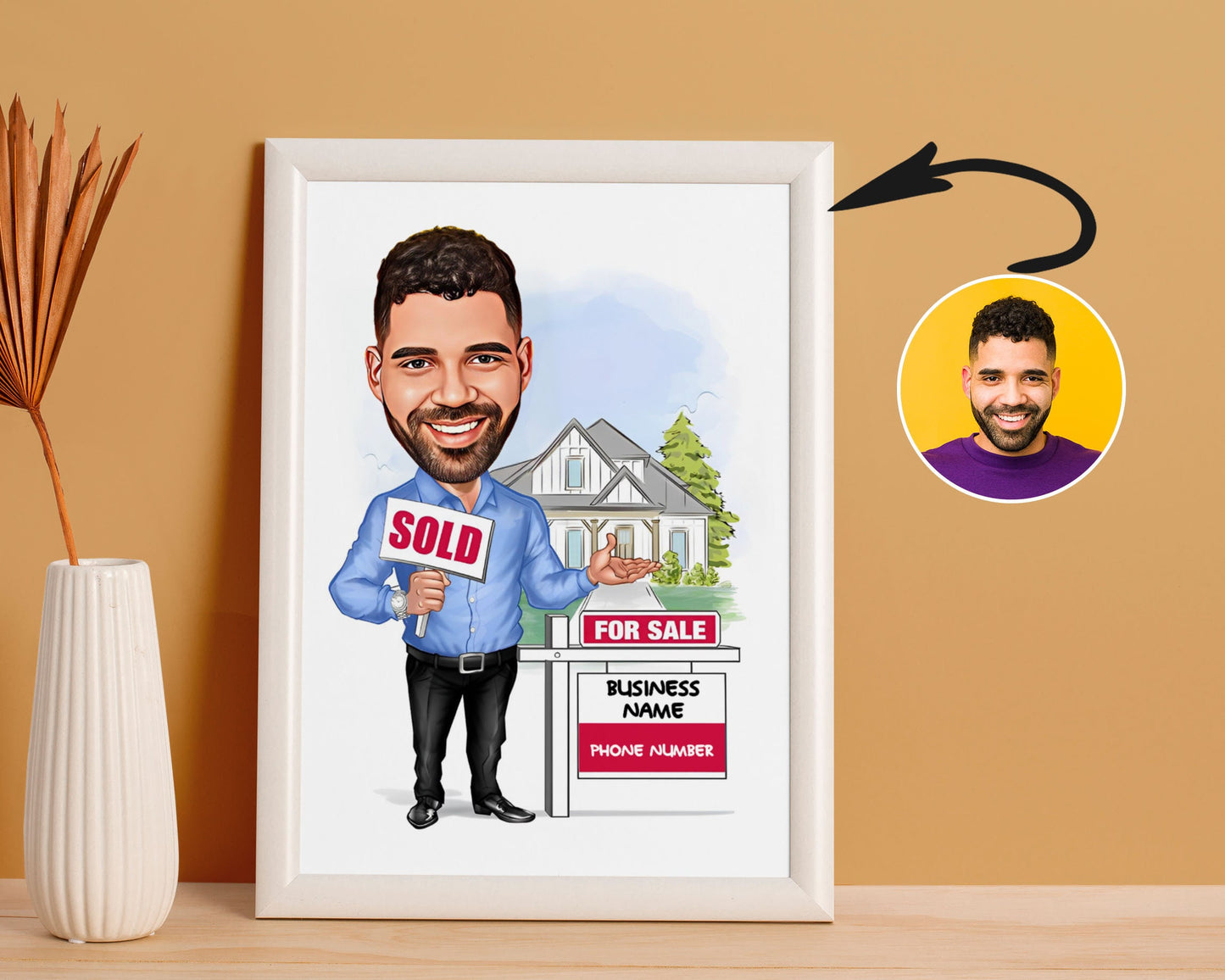 Personalised Realtor Caricature