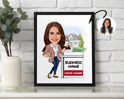 Personalised Realtor Caricature