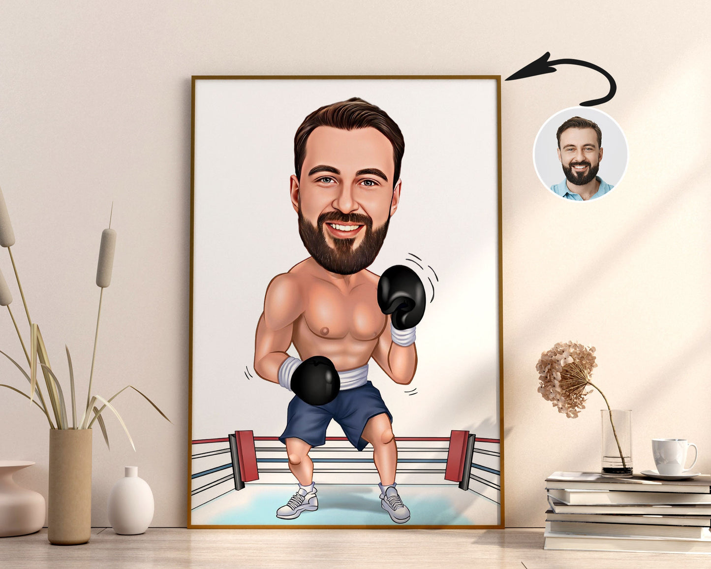 Personalised Boxer Caricature