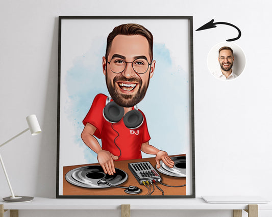 Personalised DJ Caricature