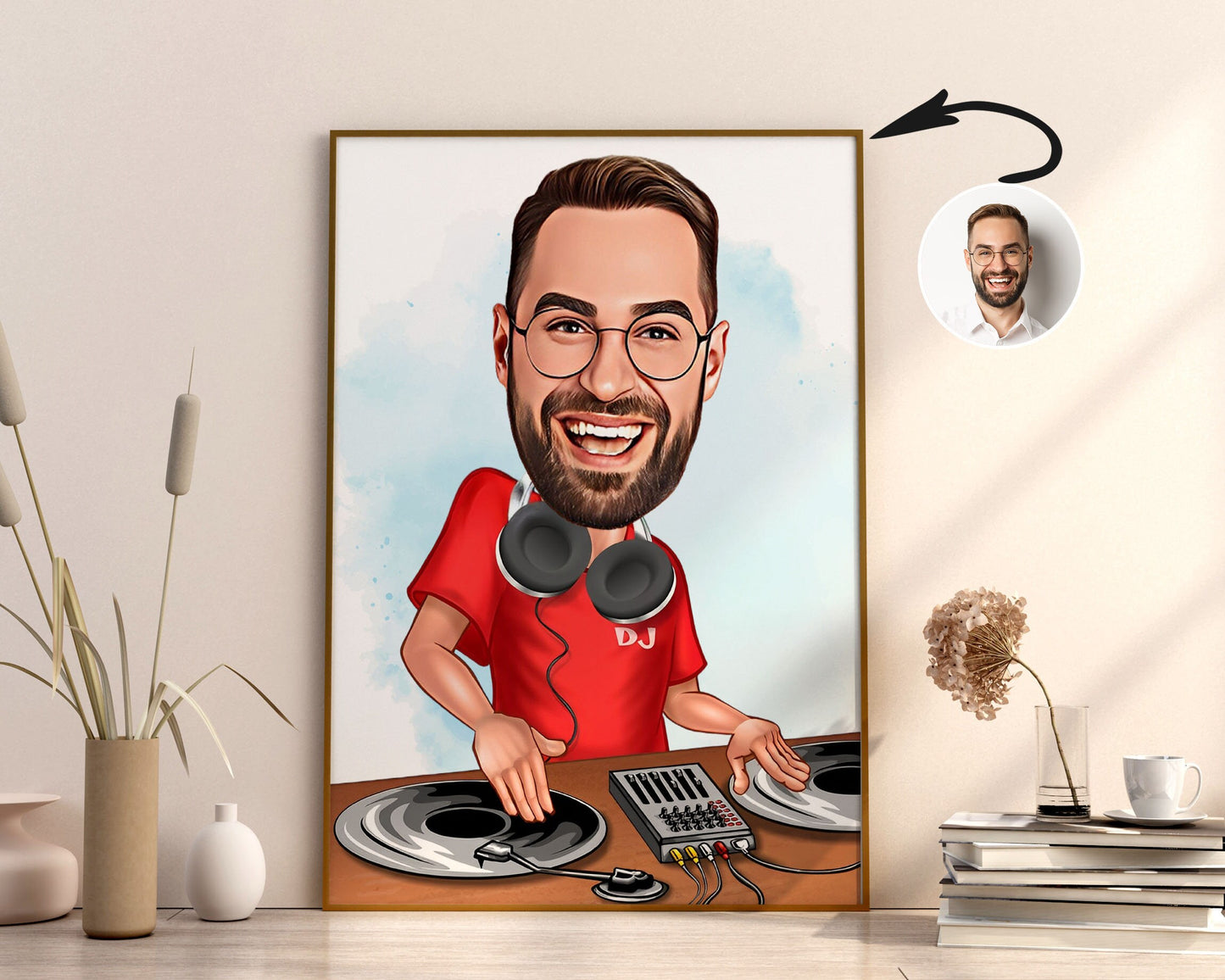 Personalised DJ Caricature