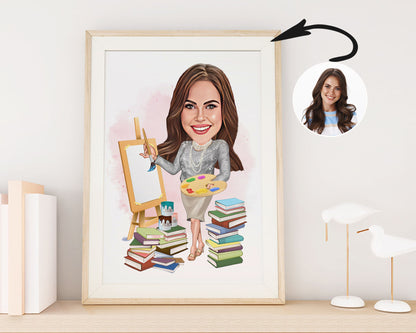 Personalised Painter Caricature