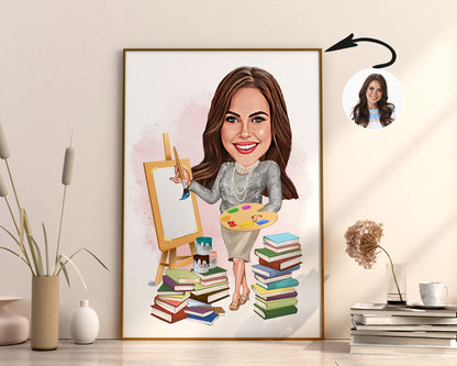 Personalised Painter Caricature